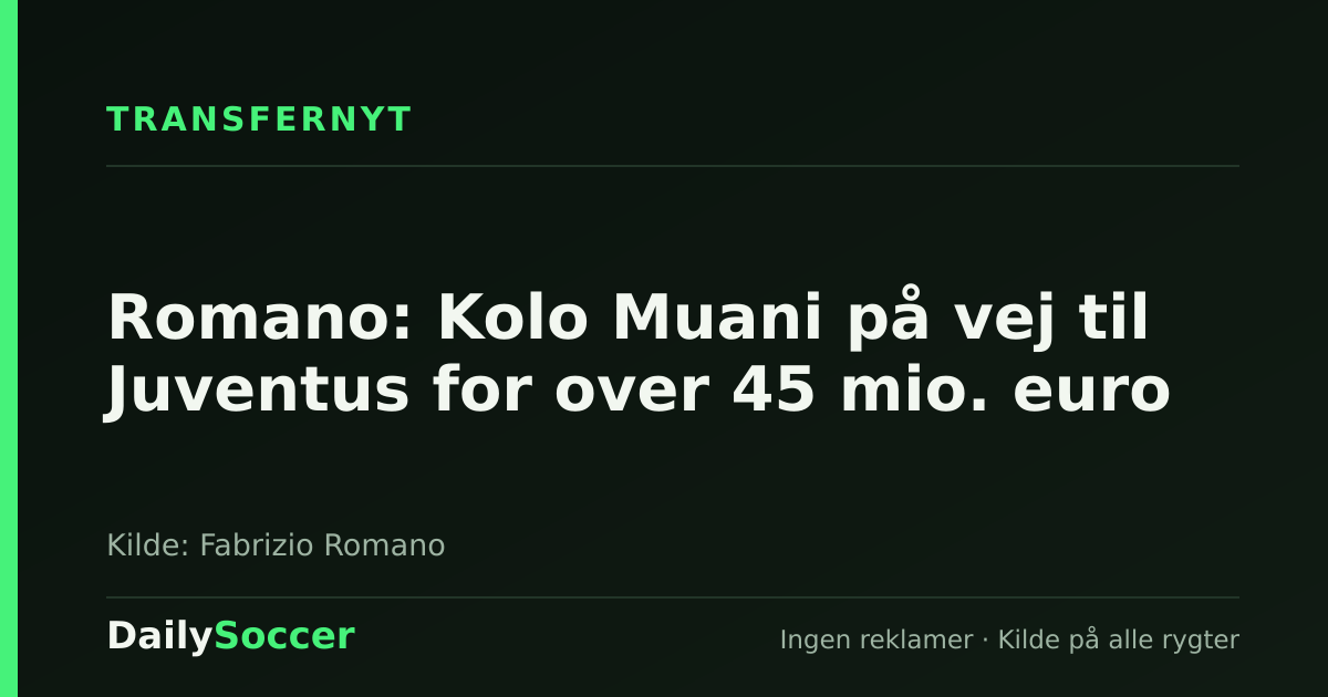 Romano: Kolo Muani på vej til Juventus for over 45 mio. euro — DailySoccer